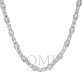 10K GOLD BAGUETTE DIAMOND CHAIN 12.88 CT