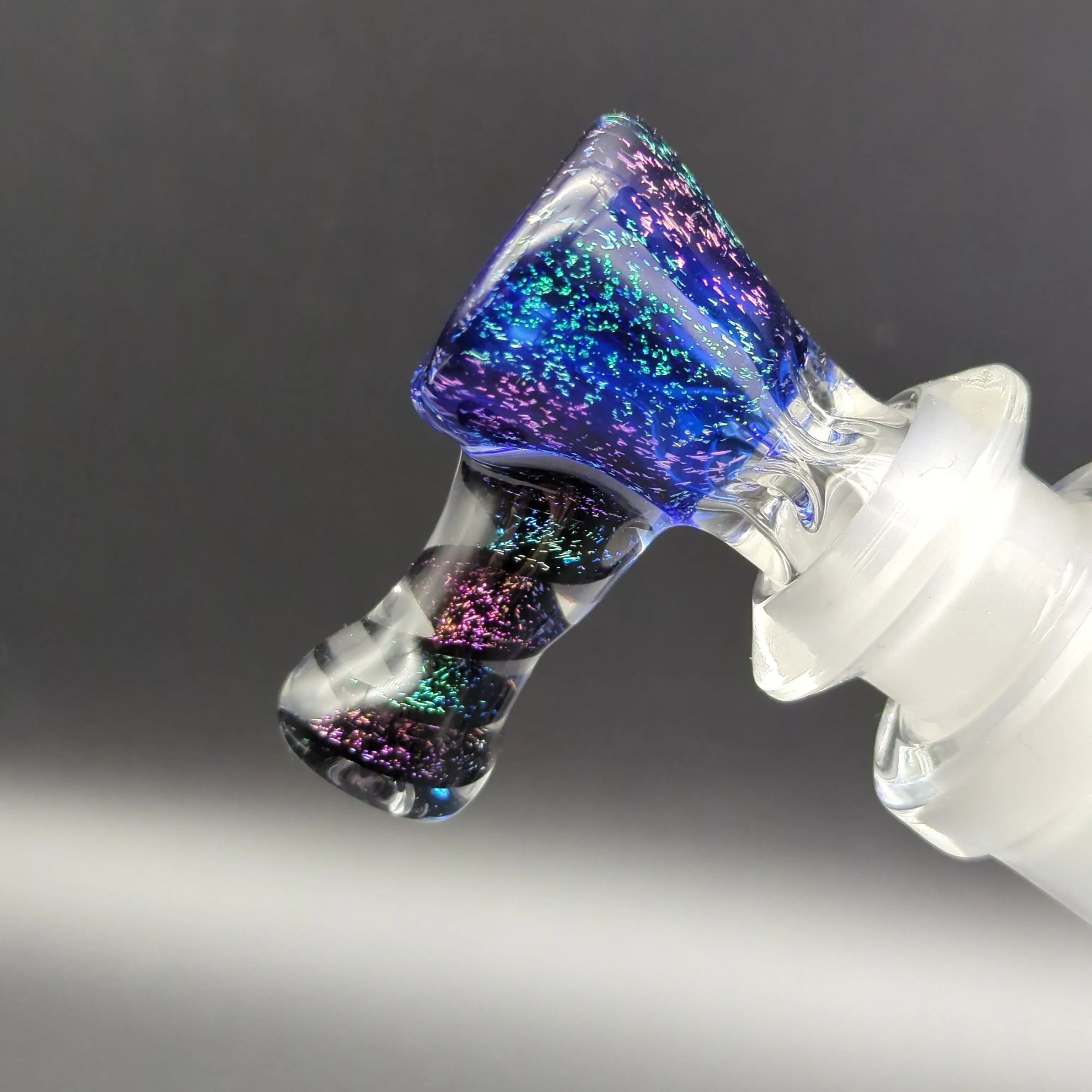 14 Blue Dichro Beaker - By Texas Hot Glass