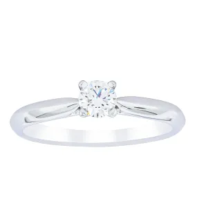 18ct White Gold .30ct Diamond Venetian Ring