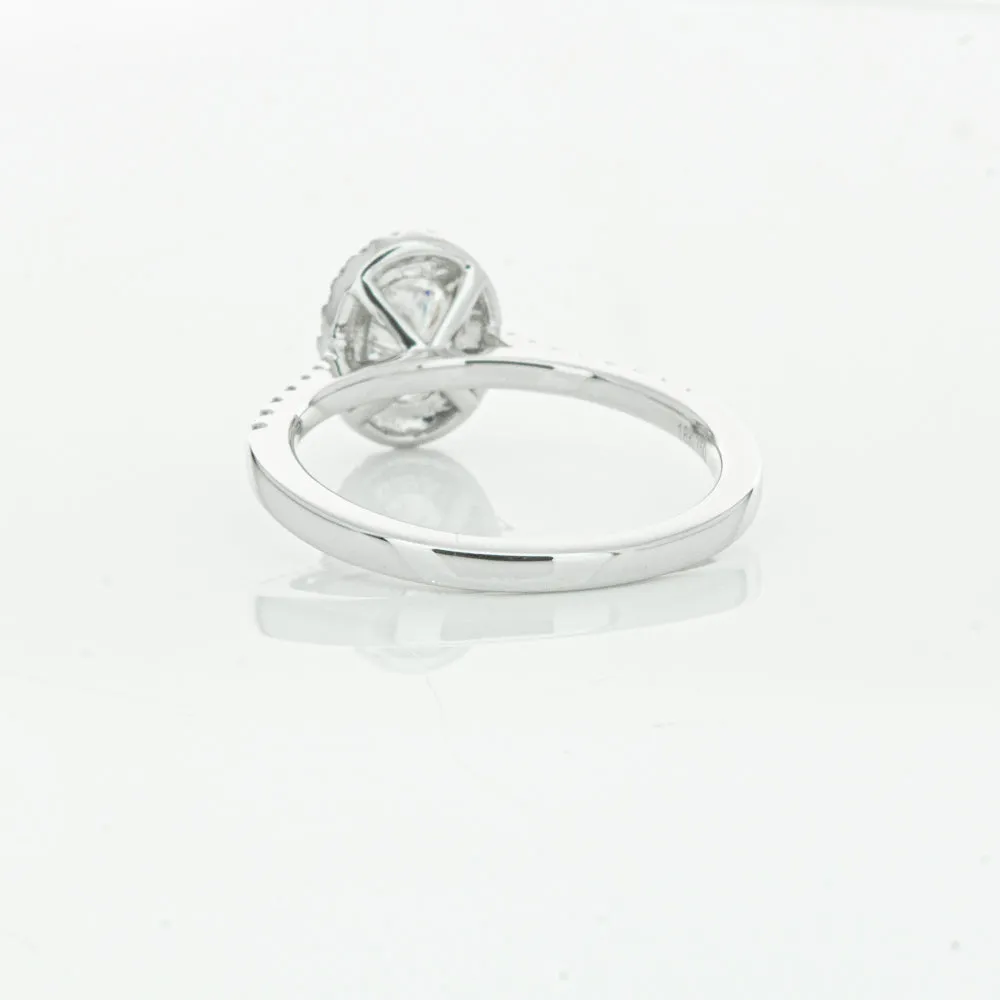 18ct White Gold .75ct Oval Cut Diamond Lola Ring