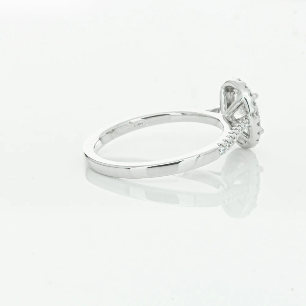 18ct White Gold .75ct Oval Cut Diamond Lola Ring