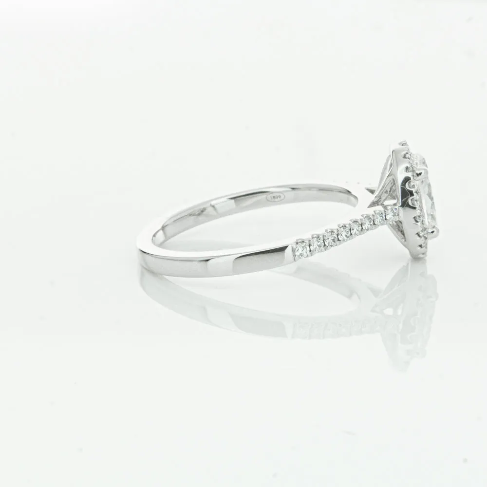 18ct White Gold .75ct Oval Cut Diamond Lola Ring