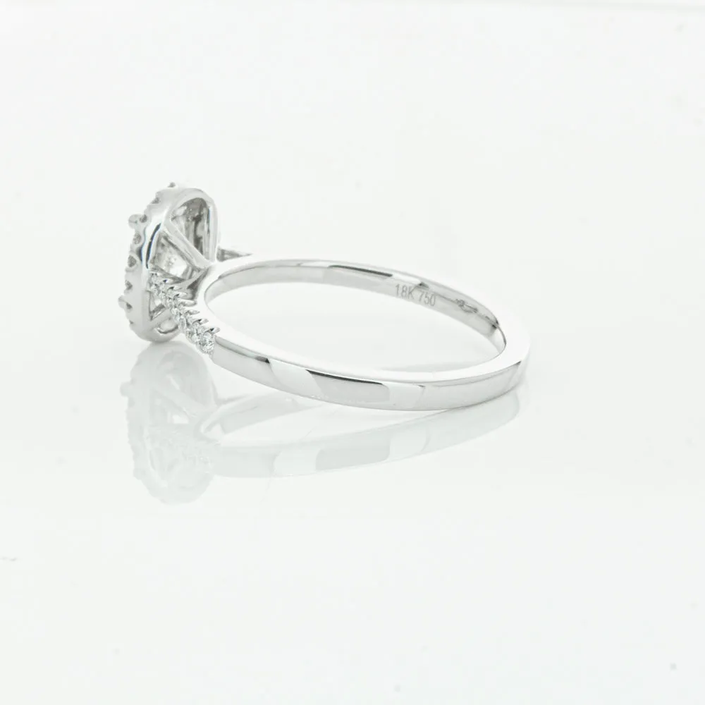 18ct White Gold .75ct Oval Cut Diamond Lola Ring