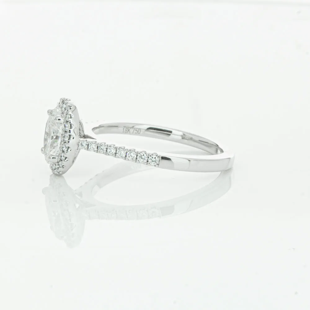 18ct White Gold .75ct Oval Cut Diamond Lola Ring