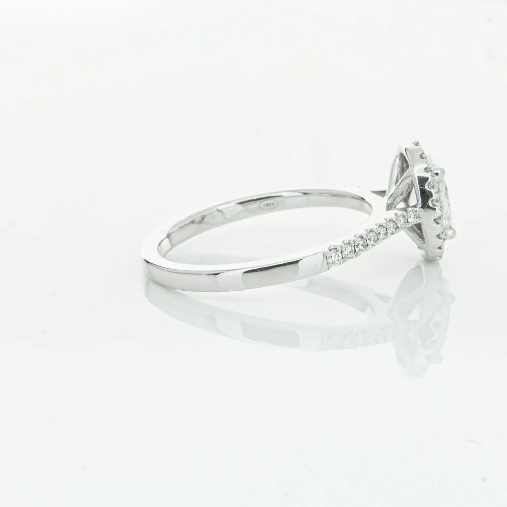 18ct White Gold .75ct Oval Cut Diamond Lola Ring