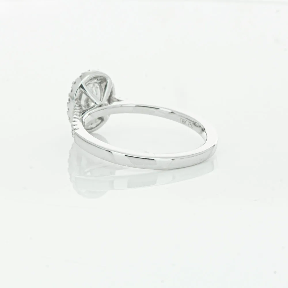 18ct White Gold .75ct Oval Cut Diamond Lola Ring