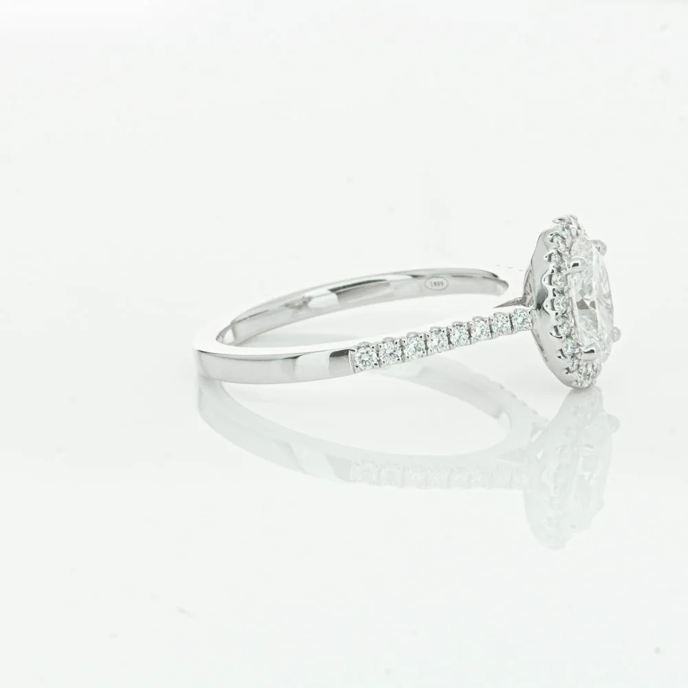 18ct White Gold .75ct Oval Cut Diamond Lola Ring