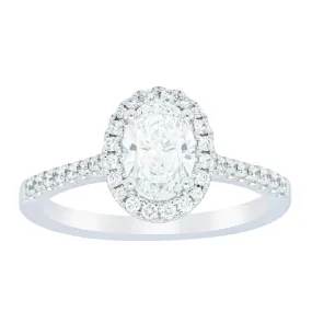 18ct White Gold .75ct Oval Cut Diamond Lola Ring