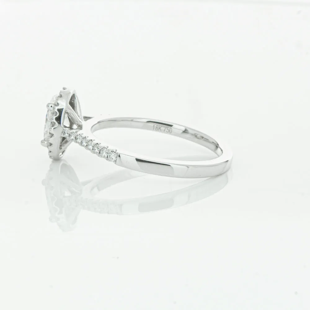 18ct White Gold .75ct Oval Cut Diamond Lola Ring