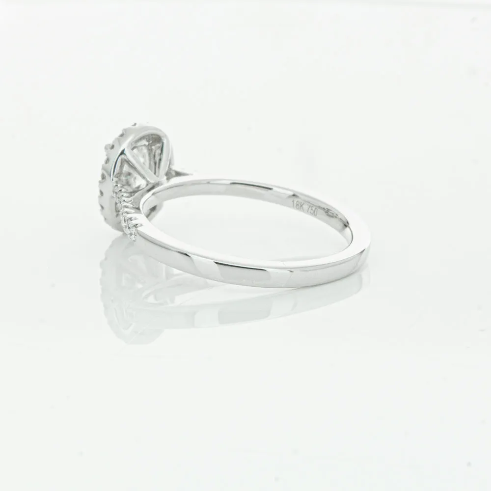 18ct White Gold .75ct Oval Cut Diamond Lola Ring