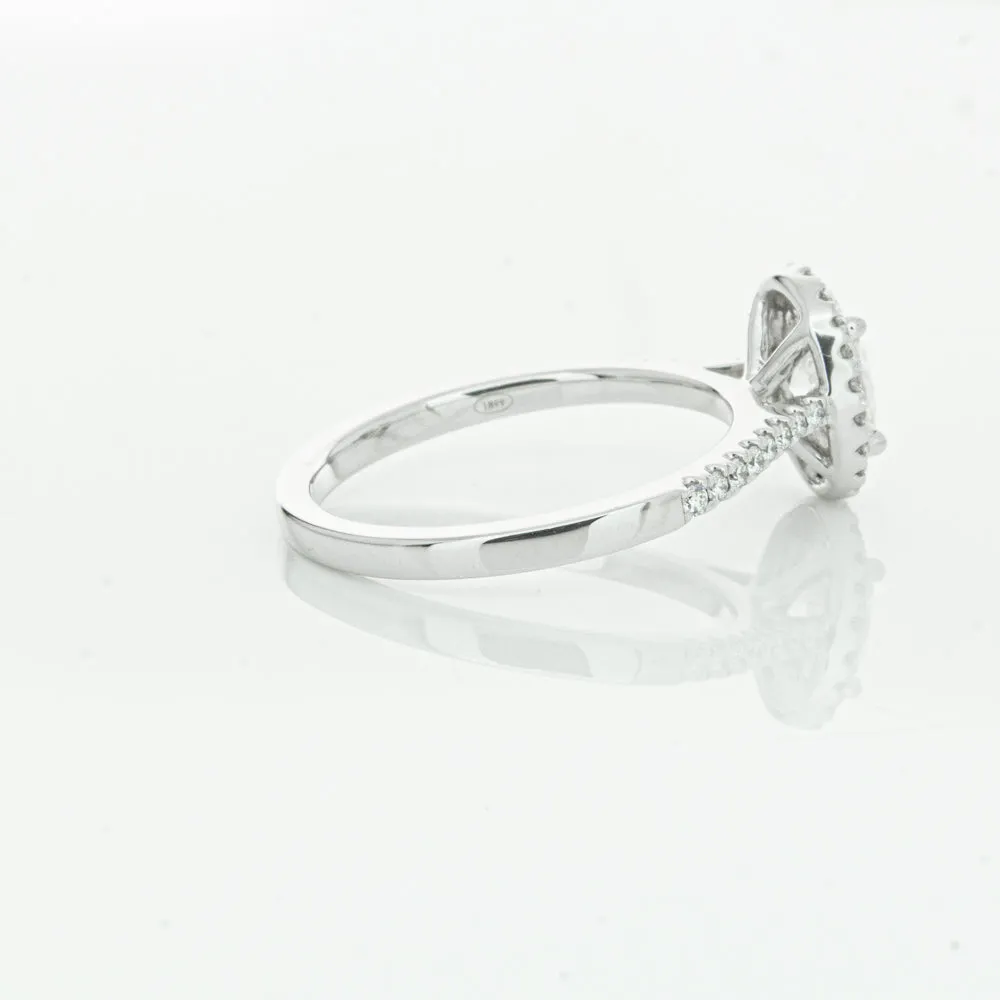 18ct White Gold .75ct Oval Cut Diamond Lola Ring