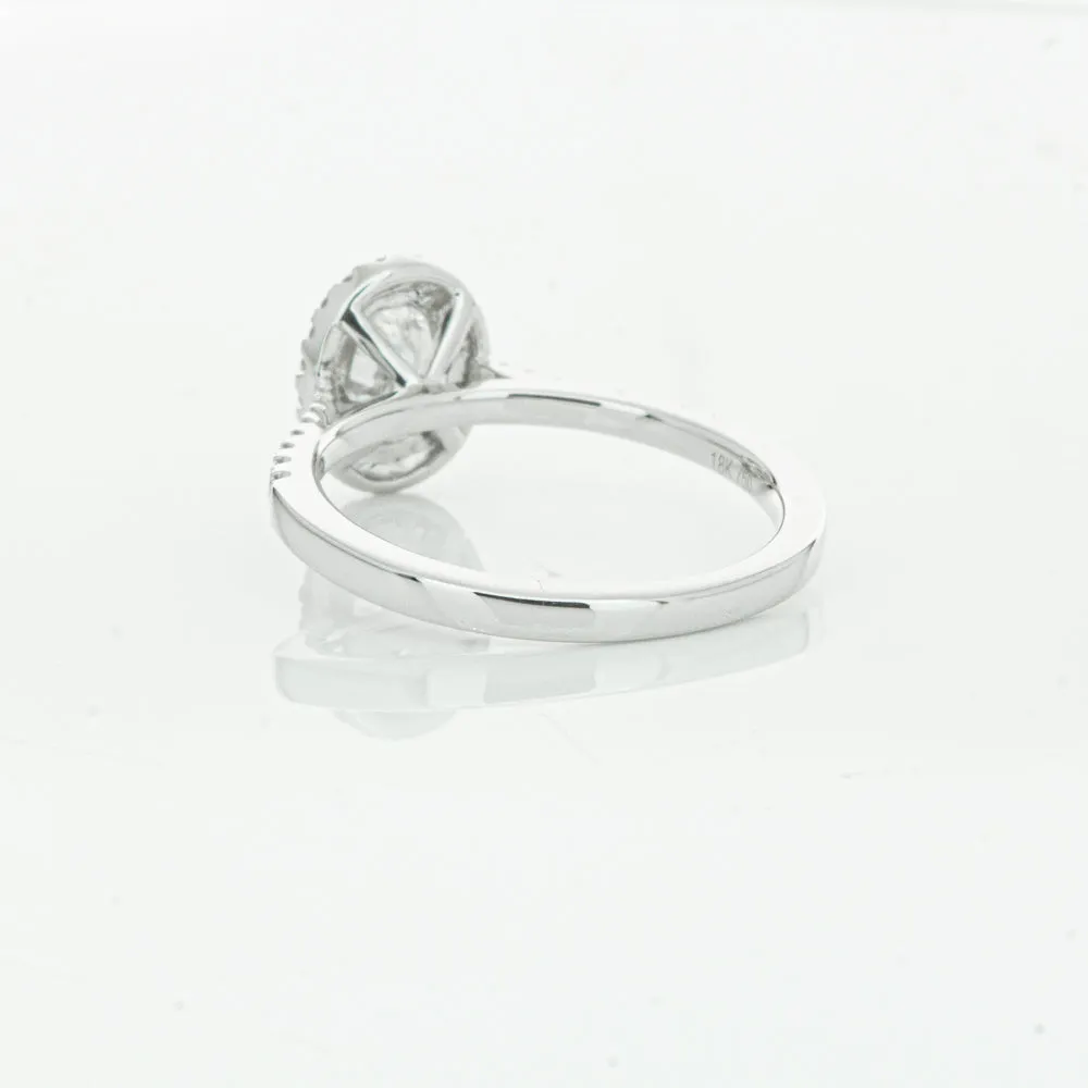 18ct White Gold .75ct Oval Cut Diamond Lola Ring