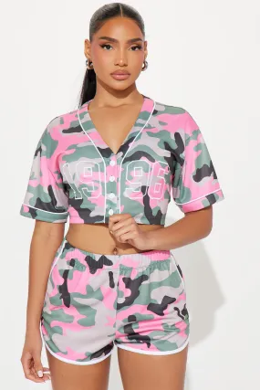 1996 Camo Short Set - Pink/combo