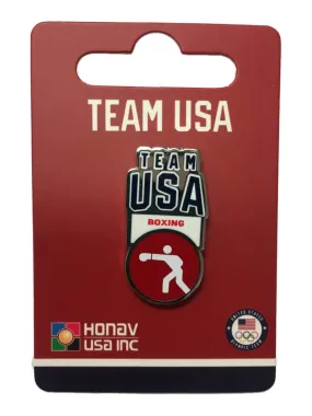 2020 Summer Olympics Tokyo Japan "Team USA" Boxing Pictogram Metal Lapel Pin