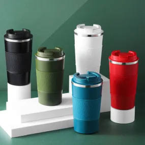 380Ml/510Ml Double Stainless Steel Coffee Thermos Mug With Non-Slip Case Car Vacuum Flask Travel Ins