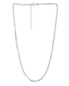 925 Sterling Silver Rhodium Plated Minimal Necklace