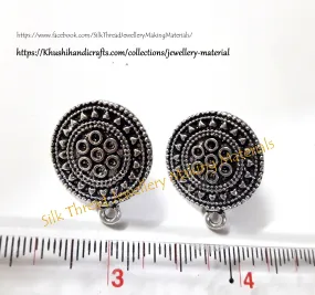 Antique Gold/Silver Circular Stud/studs Pattern 2 -ST3