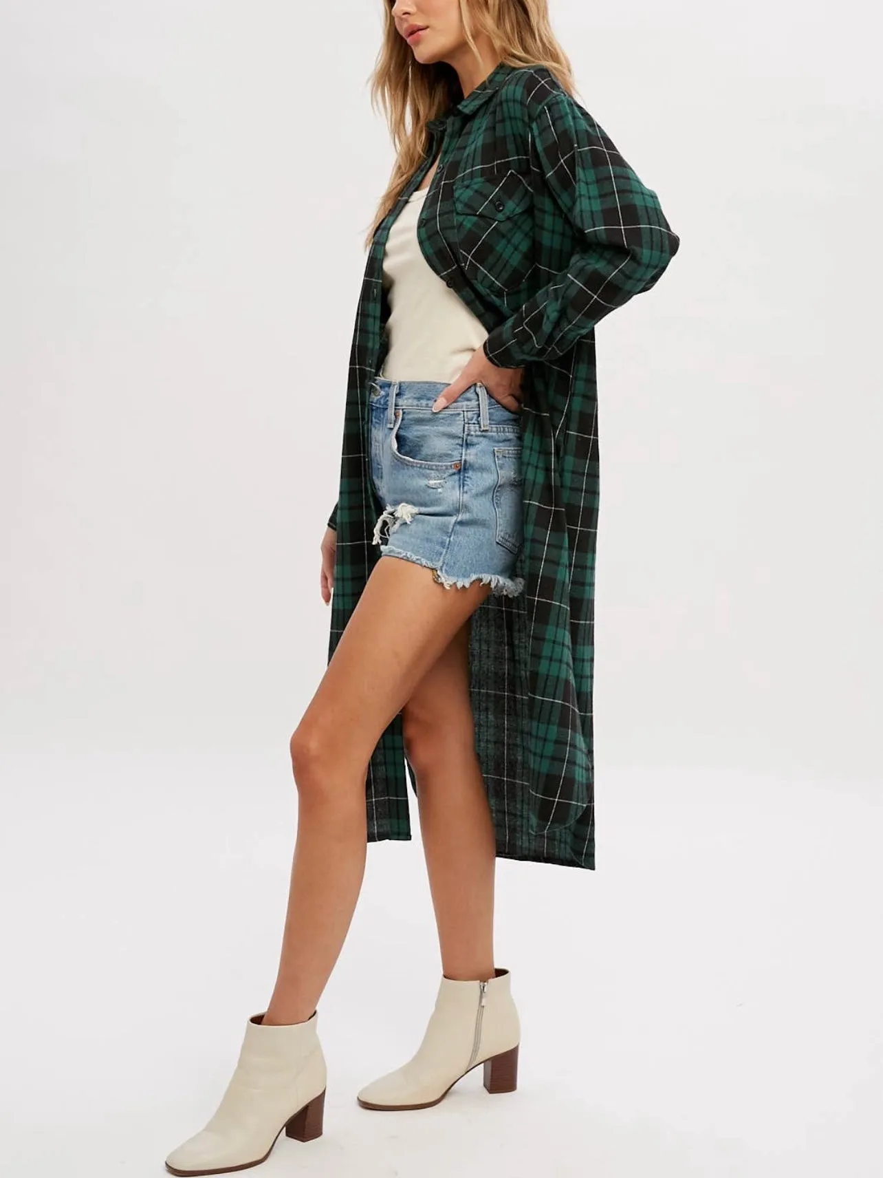 Aren't You Plaid Longline Shacket