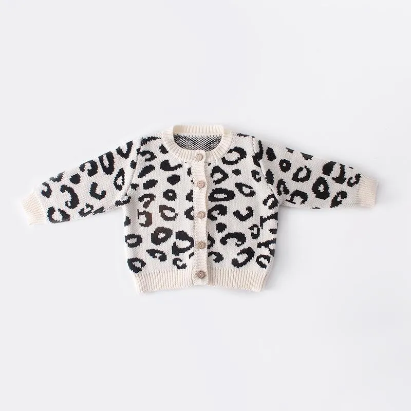 Baby Girl Leopard Knit Sweater