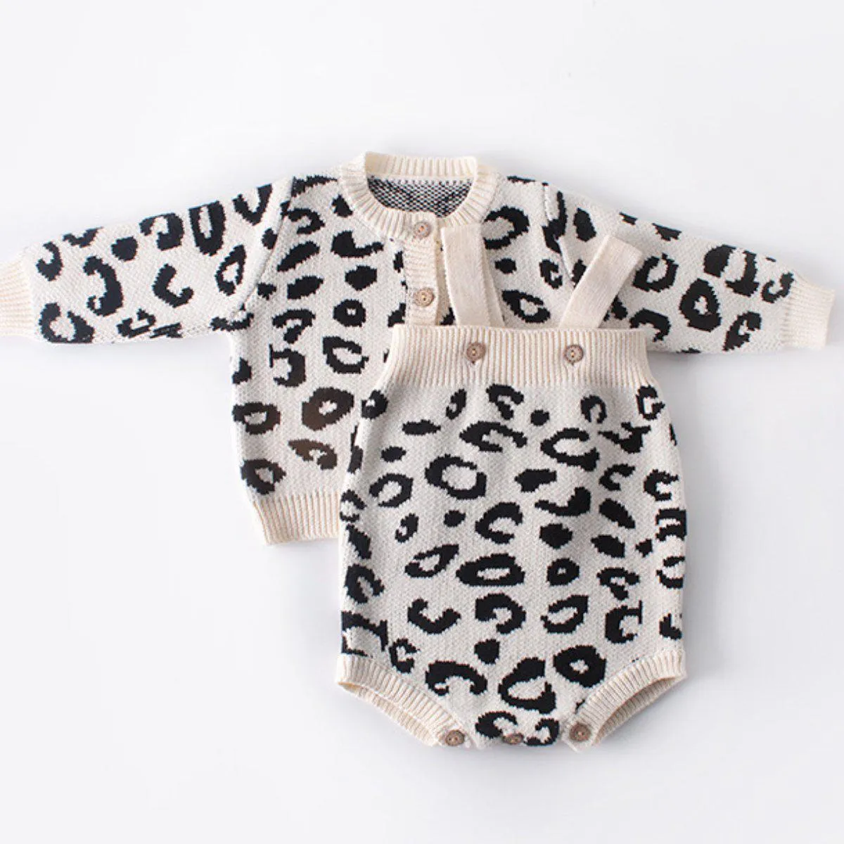 Baby Girl Leopard Knit Sweater