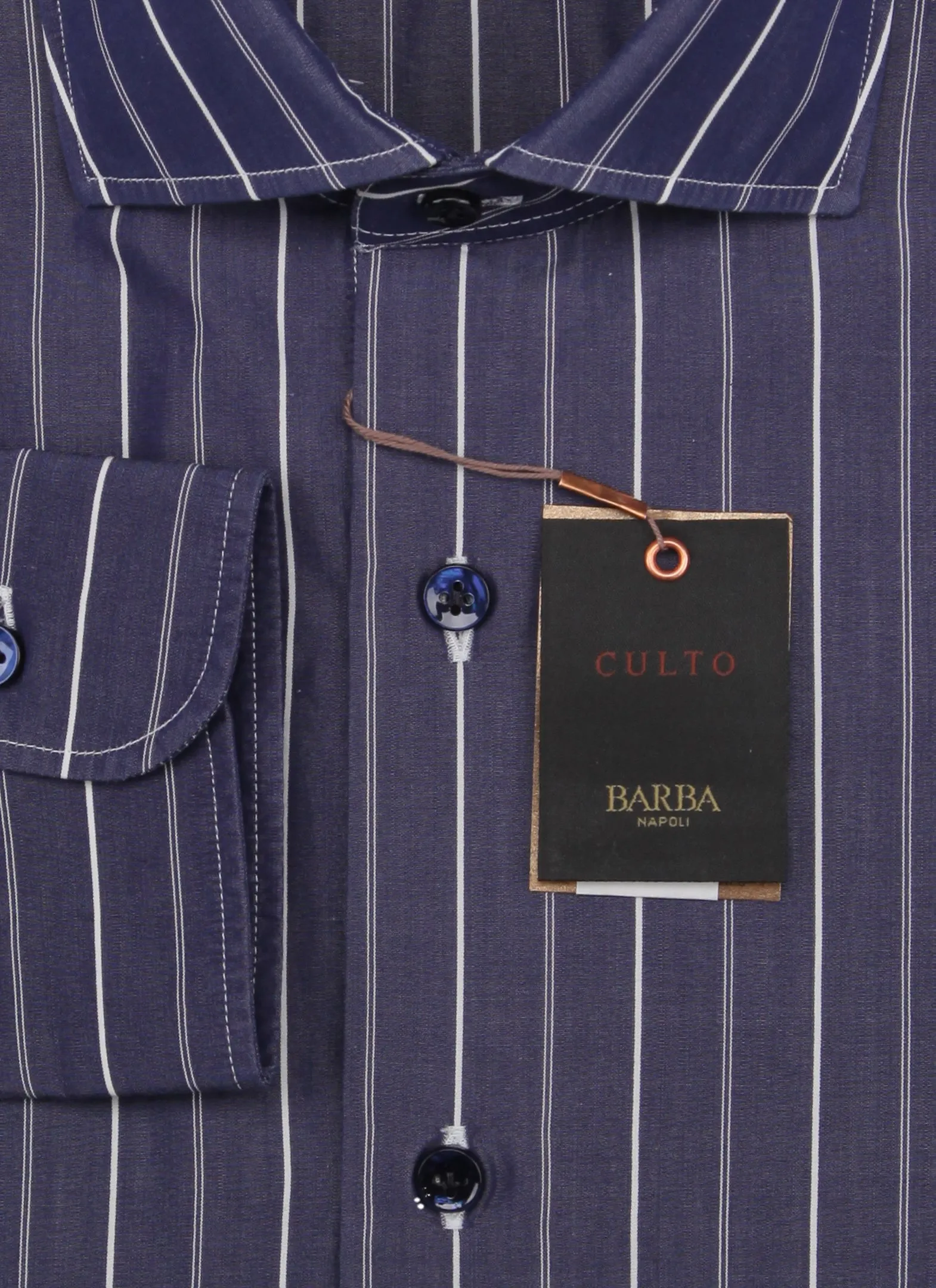 Barba Napoli Navy Blue Shirt - Extra Slim