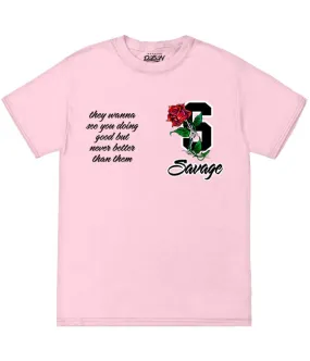 BIG SIZE SAVAGE ROSE TEE