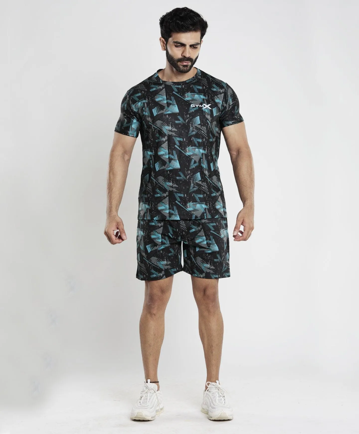 Bolt Blue Camo Tee (4 way stretch) - Sale