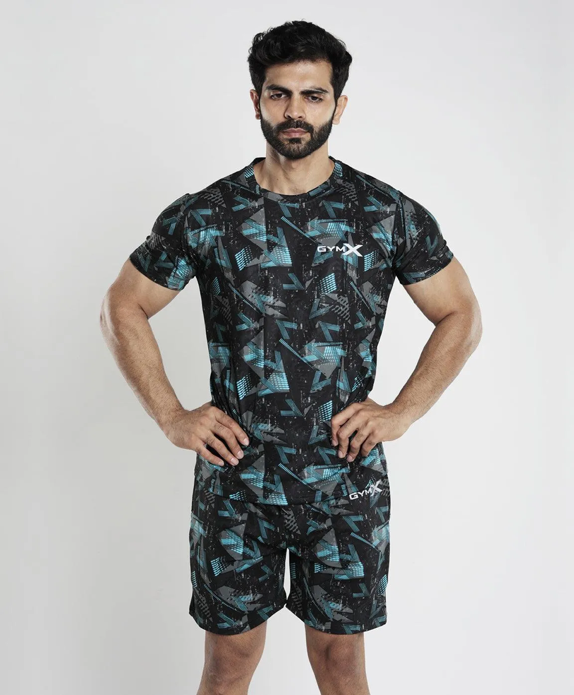 Bolt Blue Camo Tee (4 way stretch) - Sale