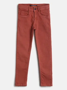 Boys Rust Cotton Trouser