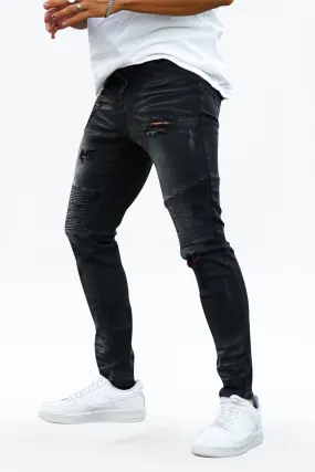 Buy $80 Free Shipping Men's Casual Jean - Ripped & Black