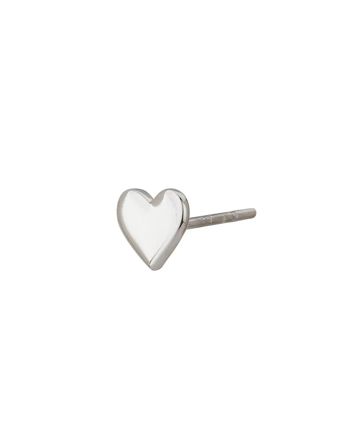 Carlton London 925 Sterling Silver Rhodium Plated Solid Heart Stud Earring For Women