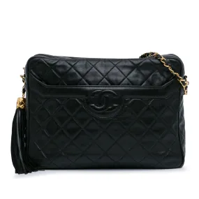 Chanel Camera Bag Black Lambskin Gold