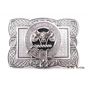 Clan Crest Buckle Ornate Rectangle A-L