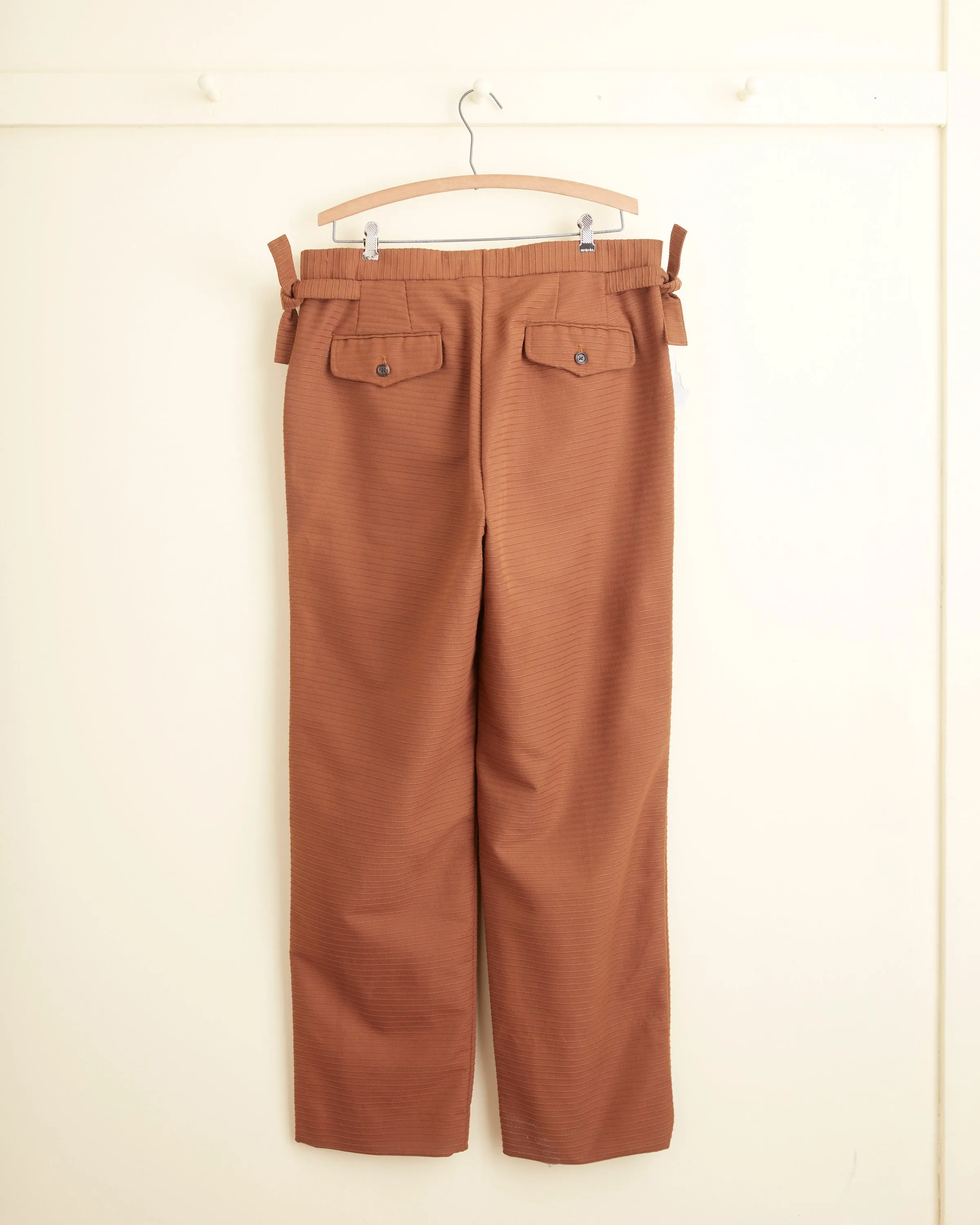 Cocoa Textured Trousers - 36