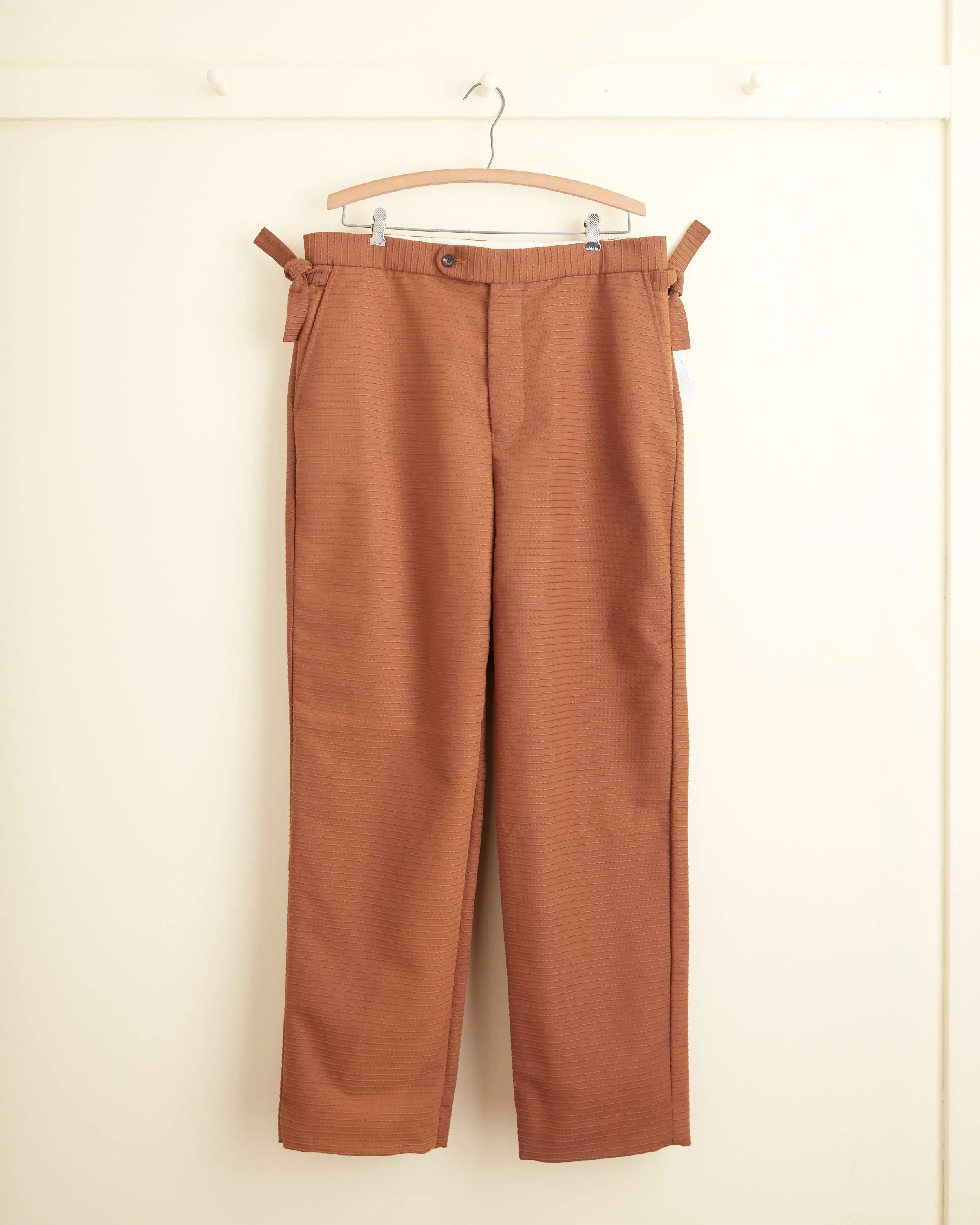 Cocoa Textured Trousers - 36