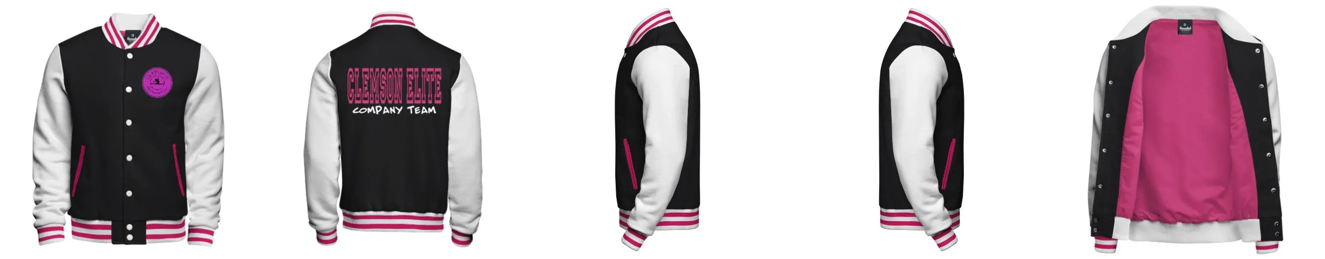 Cotton Fleece Varsity Jacket With Custom Printed Lining