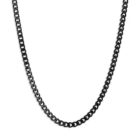 Cuban Chain Necklace - Black 3mm