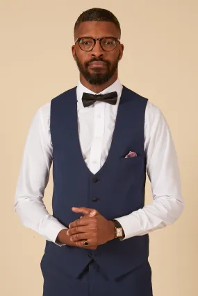 DALTON - Royal Blue Diamond Waistcoat