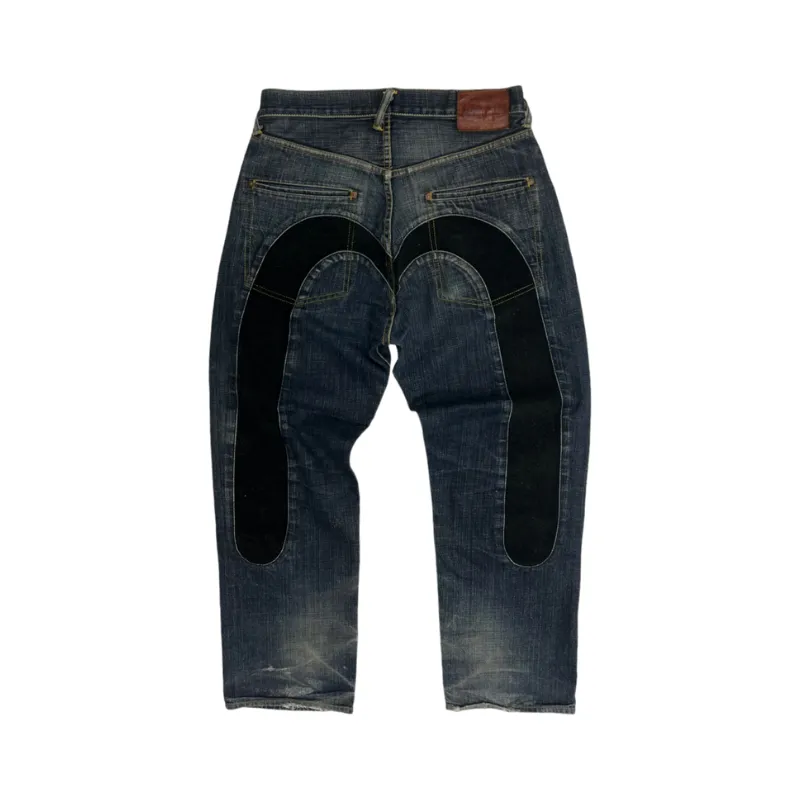 Denim Jeans EVISU Diacock Black Logo