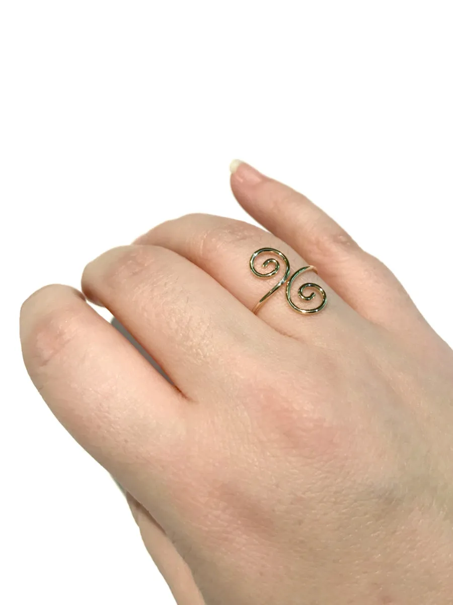 Double Spiral Ring