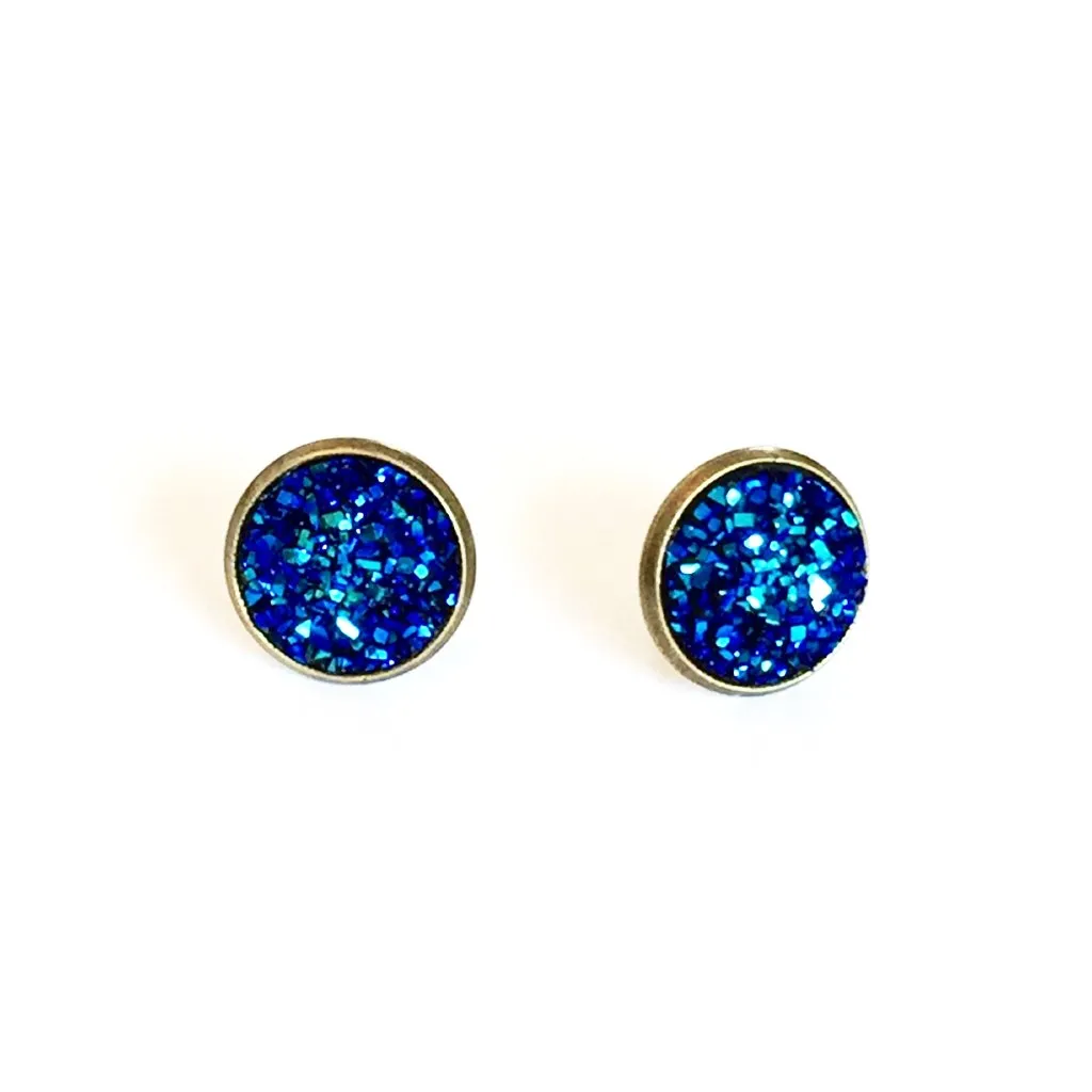 Druzy Earring - Blue