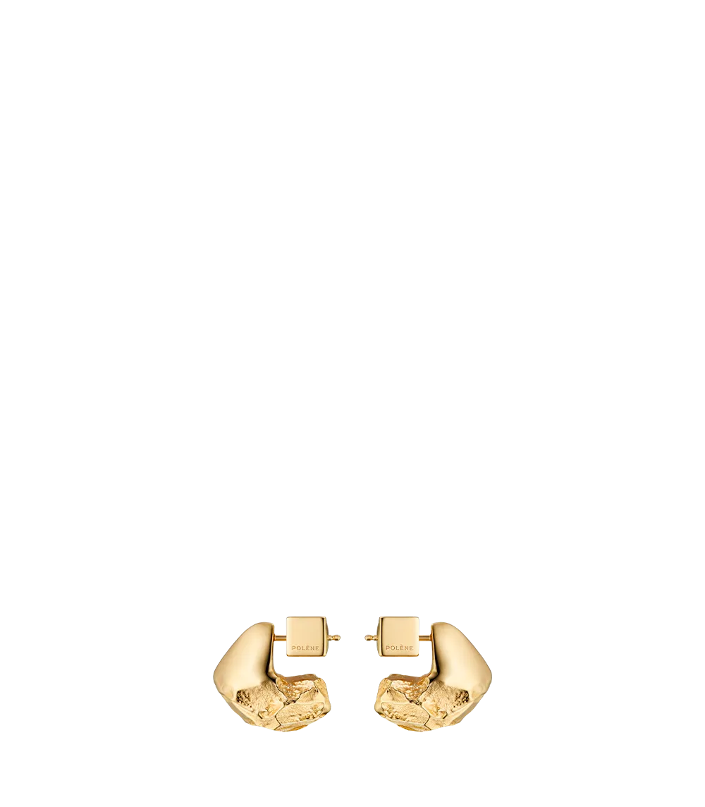 Eroz Stud Earrings - 24 carat gold gilded