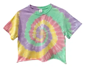 Fritillaria Pastel Tie-Dye Unisex Cropped Tee