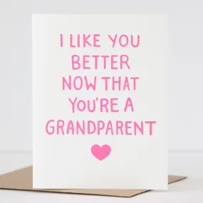 funny card for new grandparent, baby announcement card, card for mom, card for dad