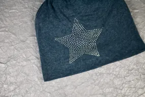 Glitz Star Jersey Beanie - Blue