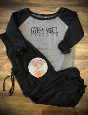 Gypsy Soul Fleece   Black Cotton Magic Pants   Crystal, Sweatshirt Bundle!