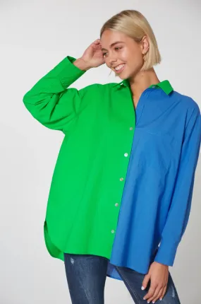 Haven - Montrose Shirt - Evergreen & Cobalt