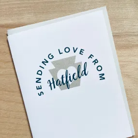 hello from Hatfield greeting card, Pennsylvania greeting card