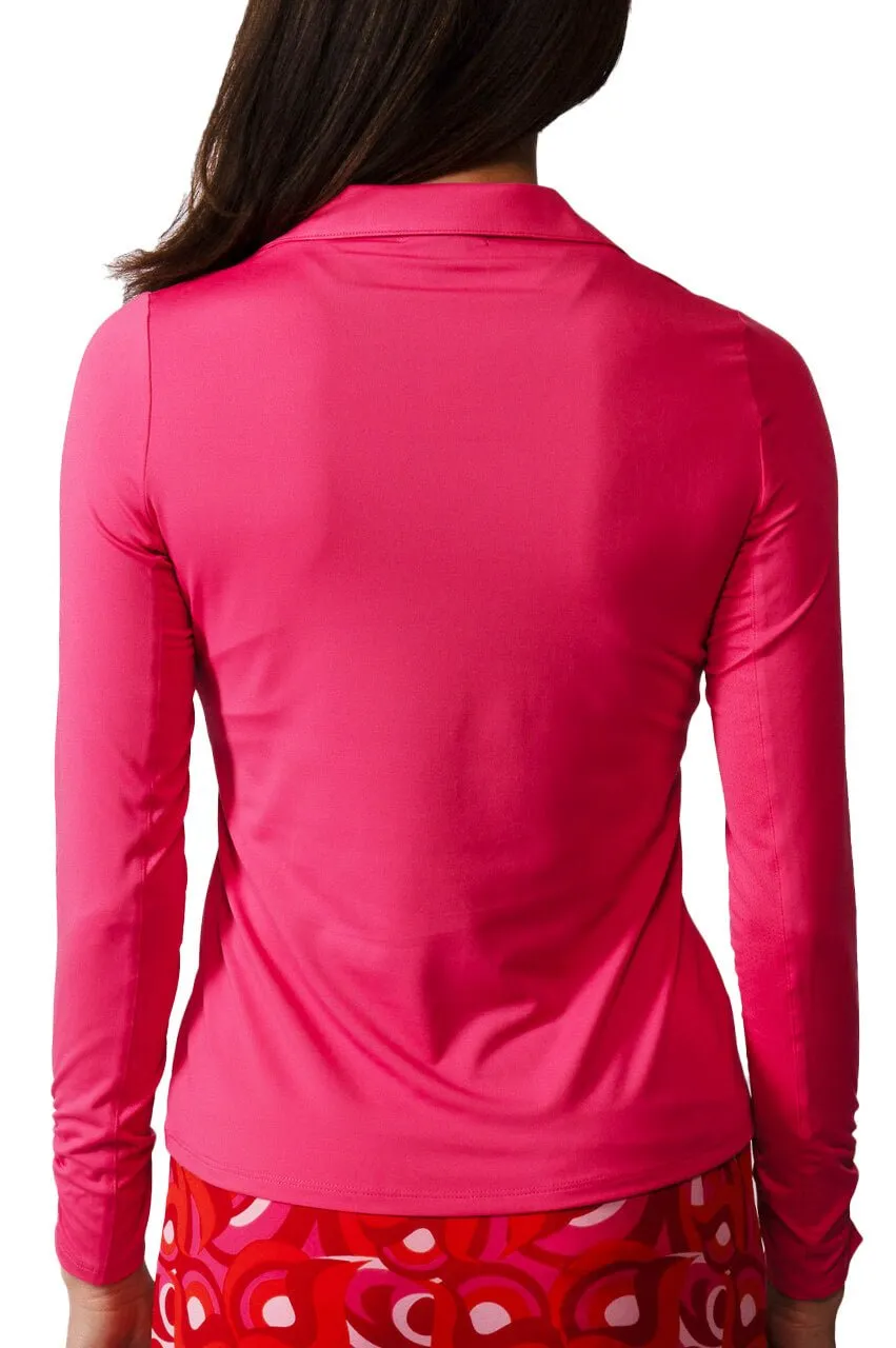 Hot Pink Long Sleeve Lisa Sport Polo