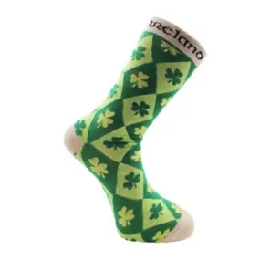 Irish Shamrock Diamond Socks